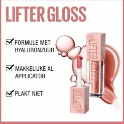 Maybelline New York - Lifter Gloss Lipgloss - 3 Moon - Roze - Glanzende Lipgloss - 5,4ml -Maybelline-winkel 550x540 1