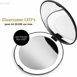 Melodii Compact Make-up Spiegel Met Tru-Daylight Verlichting - 10x Vergroting -Maybelline-winkel 550x541 12