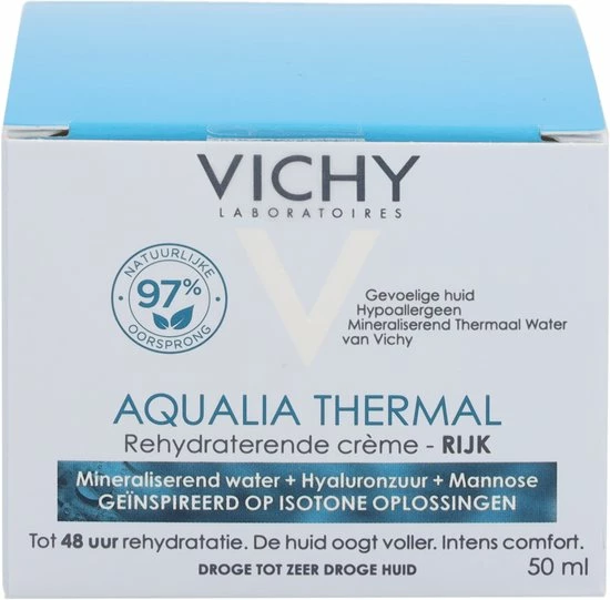Vichy Aqualia Thermal Hydraterende Dagcr Me Rijk - 50ml- Droge Huid 3 Vichy Aqualia Thermal Hydraterende Dagcr Me Rijk - 50ml- Droge Huid - Afbeelding 3