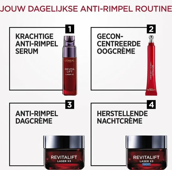 L’Oréal Paris Skin Expert Revitalift Laser X3 Anti-rimpel Dagcrème - 50 Ml 15 L’Oréal Paris Skin Expert Revitalift Laser X3 Anti-rimpel Dagcrème - 50 Ml - Afbeelding 15