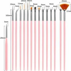 Evvie 20 Delige Nail Art Set - 15 Nailart Penselen En 5 Dotting Tools - Roze 12 Evvie 20 Delige Nail Art Set - 15 Nailart Penselen En 5 Dotting Tools - Roze -Maybelline-winkel 550x543 1