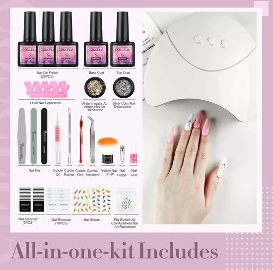 Royala Gellak M Starterspakket + Inclusief UV Lamp + Met 20 Verschillende Gellak Kleuren - Gellak Lamp – Gellac Set - Alle Benodigdheden In Eén - Uitgebreid Pakket - Gel Nagelset - Gel Nagels Set 5 Royala Gellak M Starterspakket + Inclusief UV Lamp + Met 20 Verschillende Gellak Kleuren - Gellak Lamp – Gellac Set - Alle Benodigdheden In Eén - Uitgebreid Pakket - Gel Nagelset - Gel Nagels Set - Afbeelding 5