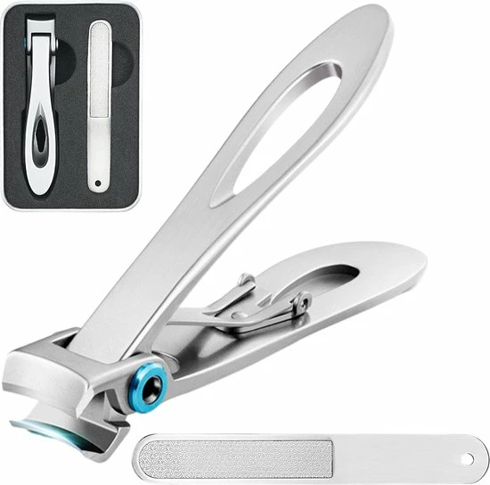 AdroitGoods Nagelknipper Set - Nageltang - Nagelschaar - Kalknagels - Teennagel - Pedicure - Incl. Nagelvijl - Grijs 1 AdroitGoods Nagelknipper Set - Nageltang - Nagelschaar - Kalknagels - Teennagel - Pedicure - Incl. Nagelvijl - Grijs