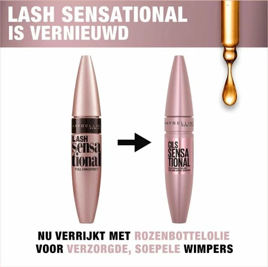 Maybelline Lash Sensational Mascara - Intense Black - Zwart 3 Maybelline Lash Sensational Mascara - Intense Black - Zwart - Afbeelding 3