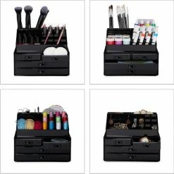 Relaxdays Make-up Organizer - Tweedelig - Cosmetica Opbergdoos - Wit 17 Relaxdays Make-up Organizer - Tweedelig - Cosmetica Opbergdoos - Wit -Maybelline-winkel 550x549 52