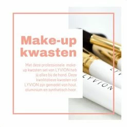 LYVION Make-up Kwasten Geschenkset 10-delig Synthetisch Haar - Wit En Goud -Maybelline-winkel 550x550 1038