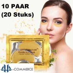 44-Commerce Collageen Oogmasker | Wallen En Donkere Kringen Wegwerken | Wallen Wegwerken | 24K Goud Oog Masker Met Collageen | 20 Stuks (10 Paar)
