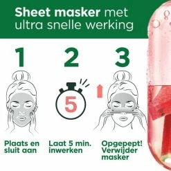 Garnier SkinActive Ampul Sheet Mask Met Watermeloen & Hyaluronzuur - 5 Stuks -Maybelline-winkel 550x550 1083