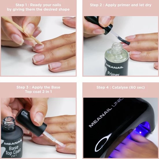 MEANAIL®PARIS Gellak – Méanail - Led Lamp 48w - Gellak Starterspakket - Gel Nagellak - Rood 3 MEANAIL®PARIS Gellak – Méanail - Led Lamp 48w - Gellak Starterspakket - Gel Nagellak - Rood - Afbeelding 3