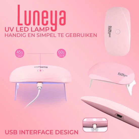 Luneya Polygel Kit - 6 Kleuren - Polygel Nagels Starterspakket - Tasje - Incl. UV LED Lamp 9 Luneya Polygel Kit - 6 Kleuren - Polygel Nagels Starterspakket - Tasje - Incl. UV LED Lamp - Afbeelding 9