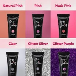 Miss Jules Complete Polygel Kit - Polygel Nagels Starterspakket - 6 Kleuren - Perfecte Combinatie Gellak & Acryl - Incl. UV LED Lamp & Klemmetjes -Maybelline-winkel 550x550 1181