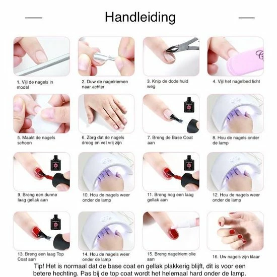 Coscelia Gellak Starterspakket - Gellak Nagelset - Gellak - UV LED Lamp 36W - Nail Art - 10 Kleuren Gellak - Manicure Set - Nagellamp 5 Coscelia Gellak Starterspakket - Gellak Nagelset - Gellak - UV LED Lamp 36W - Nail Art - 10 Kleuren Gellak - Manicure Set - Nagellamp - Afbeelding 5