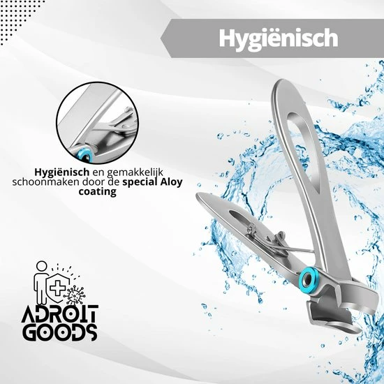 AdroitGoods Nagelknipper Set - Nageltang - Nagelschaar - Kalknagels - Teennagel - Pedicure - Incl. Nagelvijl - Grijs 7 AdroitGoods Nagelknipper Set - Nageltang - Nagelschaar - Kalknagels - Teennagel - Pedicure - Incl. Nagelvijl - Grijs - Afbeelding 7