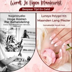Luneya Polygel Kit - Black Pink Edition - 6 Kleuren - Polygel Nagels Starterspakket - Tasje - Incl. UV LED Lamp -Maybelline-winkel 550x550 451