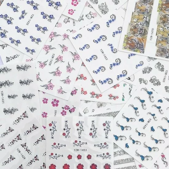 Pakket Van 50 Vellen Met Water Transfer Stickers / Decals - Sparkolia Nagel Styling - Nail Art Velletjes - Nagelstickers 2 Pakket Van 50 Vellen Met Water Transfer Stickers / Decals - Sparkolia Nagel Styling - Nail Art Velletjes - Nagelstickers - Afbeelding 2