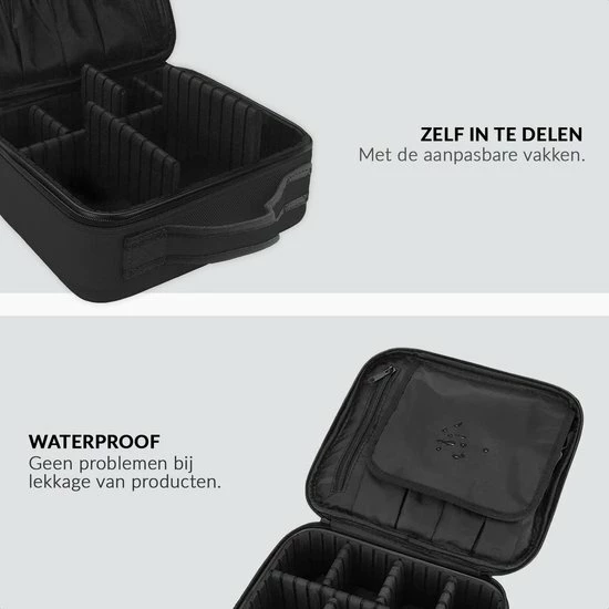 Confibel Cosmetica Koffer - Make-up Koffer Met Verstelbare Vakken - Visagie En Nagelstyliste Beauty Koffer - 26x23x9CM 7 Confibel Cosmetica Koffer - Make-up Koffer Met Verstelbare Vakken - Visagie En Nagelstyliste Beauty Koffer - 26x23x9CM - Afbeelding 7
