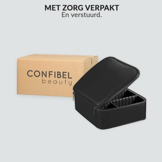 Confibel Cosmetica Koffer - Make-up Koffer Met Verstelbare Vakken - Visagie En Nagelstyliste Beauty Koffer - 26x23x9CM 12 Confibel Cosmetica Koffer - Make-up Koffer Met Verstelbare Vakken - Visagie En Nagelstyliste Beauty Koffer - 26x23x9CM - Afbeelding 12