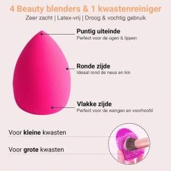Bestope Make Up Kwasten Set Met Beauty Blenders 16 Delig - Brush Set - Kwasten Reiniger - Ros Goud 15 Bestope Make Up Kwasten Set Met Beauty Blenders 16 Delig - Brush Set - Kwasten Reiniger - Ros Goud -Maybelline-winkel 550x550 655