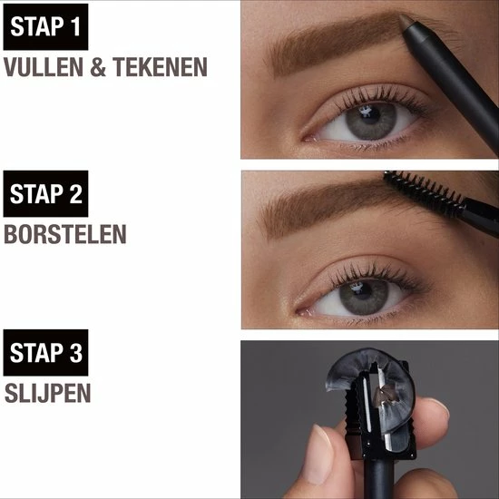 Maybelline Tattoo Brow 36H Wenkbrauwpotlood - 05 Medium Brown 6 Maybelline Tattoo Brow 36H Wenkbrauwpotlood - 05 Medium Brown - Afbeelding 6