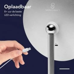 Make-up Spiegel Van Sanicraft® - USB Oplaadbaar - 360 Graden Draaibaar - Make Up Spiegel Met LED Verlichting - Afneembaar 10x Vergroting Spiegeltje - Diameter 17cm -Maybelline-winkel 550x550 754