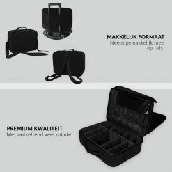 Confibel Cosmetica Koffer - Make-up Koffer Met Verstelbare Vakken - Visagie En Nagelstyliste Beauty Koffer - 40x30x14CM -Maybelline-winkel 550x550 829