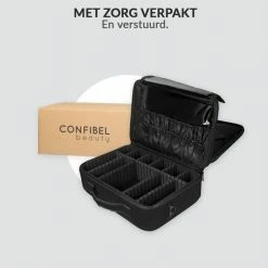 Confibel Cosmetica Koffer - Make-up Koffer Met Verstelbare Vakken - Visagie En Nagelstyliste Beauty Koffer - 40x30x14CM -Maybelline-winkel 550x550 830