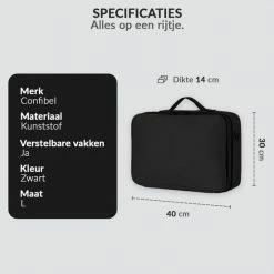 Confibel Cosmetica Koffer - Make-up Koffer Met Verstelbare Vakken - Visagie En Nagelstyliste Beauty Koffer - 40x30x14CM -Maybelline-winkel 550x550 835