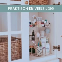 The Tranquil Abode Tranquil Abode Make Up Organizer Transparant - 360 Graden Roterende Displaystandaard - Sieradendoos - Makeup & Nagellak Organizer - Make Up Koffer - Acryl -Maybelline-winkel 550x550 906