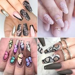 Set Van 50 X Transfer Nail Art Foil - Nagel Folie - Sparkolia - Mix Design Nagelfolie - Voor Op Nagellak / UV LED Gellak / Transfer Gel / Stickers -Maybelline-winkel 550x550 958