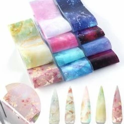 Set Van 50 X Transfer Nail Art Foil - Nagel Folie - Sparkolia - Mix Design Nagelfolie - Voor Op Nagellak / UV LED Gellak / Transfer Gel / Stickers -Maybelline-winkel 550x550 959