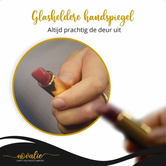 Novalie Hollywood Spiegel Met Verlichting - 65 Cm X 50 Cm - Make Up Spiegel Met Led Lampen Visagie Dimbaar / 3 Lichtstanden Voor Hem / Haar Cadeau 10x Vergroting Met Tru-Daylight Verlichting Wit 9 Novalie Hollywood Spiegel Met Verlichting - 65 Cm X 50 Cm - Make Up Spiegel Met Led Lampen Visagie Dimbaar / 3 Lichtstanden Voor Hem / Haar Cadeau 10x Vergroting Met Tru-Daylight Verlichting Wit - Afbeelding 9