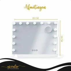 Novalie Hollywood Spiegel Met Verlichting - 65 Cm X 50 Cm - Make Up Spiegel Met Led Lampen Visagie Dimbaar / 3 Lichtstanden Voor Hem / Haar Cadeau 10x Vergroting Met Tru-Daylight Verlichting Wit 27 Novalie Hollywood Spiegel Met Verlichting - 65 Cm X 50 Cm - Make Up Spiegel Met Led Lampen Visagie Dimbaar / 3 Lichtstanden Voor Hem / Haar Cadeau 10x Vergroting Met Tru-Daylight Verlichting Wit -Maybelline-winkel 550x550 998