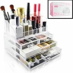 Onlineshop Online-Shop | Makeup Organizer L | Doorzichtig | 4 Lades | Afmeting: 24 X 15 X 18.5 Cm -Maybelline-winkel 550x556 16