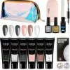 Luneya Polygel Kit - Black Pink Edition - 6 Kleuren - Polygel Nagels Starterspakket - Tasje - Incl. UV LED Lamp -Maybelline-winkel 550x559 1