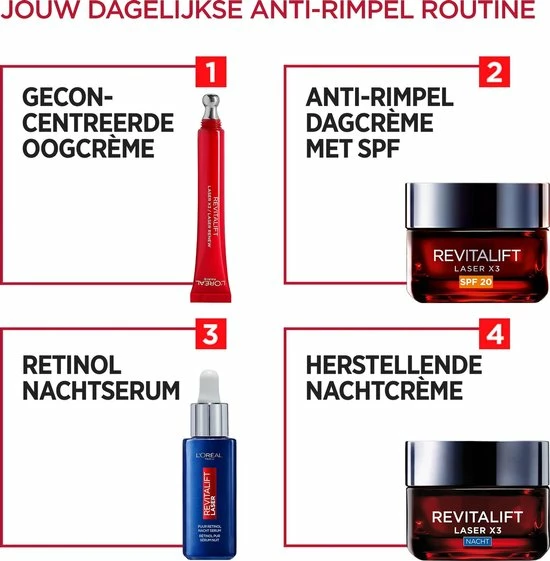 L?Or?al Paris L Or Al Paris Revitalift Laser X3 Retinol Night Serum - 30ml 13 L?Or?al Paris L Or Al Paris Revitalift Laser X3 Retinol Night Serum - 30ml - Afbeelding 13