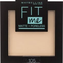 Maybelline Fit Me Matte & Poreless - 105 Natural - Gezichtspoeder -Maybelline-winkel 550x562 1