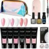 Luneya Polygel Kit - 6 Kleuren - Polygel Nagels Starterspakket - Tasje - Incl. UV LED Lamp -Maybelline-winkel 550x563