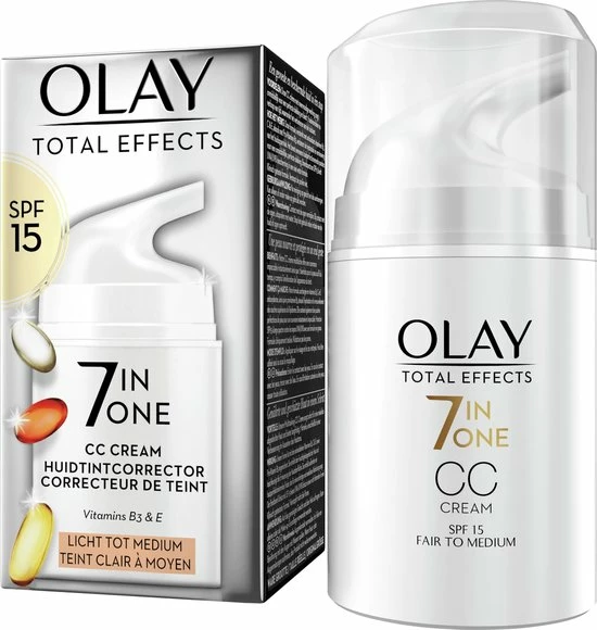 Olay Total Effects 7in1 CC Cr Me - Licht Tot Medium - Met SPF15 - 50ml 1 Olay Total Effects 7in1 CC Cr Me - Licht Tot Medium - Met SPF15 - 50ml