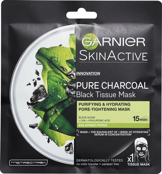 Garnier Skinactive Face Pure Charcoal Gezichtsmasker - 5 Stuks - Voordeelverpakking 11 Garnier Skinactive Face Pure Charcoal Gezichtsmasker - 5 Stuks - Voordeelverpakking - Afbeelding 11