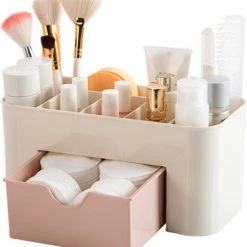 IBright Make-Up Organizer Met Lade - Cosmetica Opbergdoos - Bureau Organizer - Roze -Maybelline-winkel 550x600 5