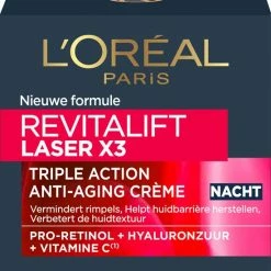 L’Oréal Paris Skin Expert Revitalift Laser X3 Anti-rimpel Nachtcrème - 50 Ml