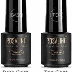 Rosalind - Base & Top Coat Nagellak Set - Gel Nagellak - UV Gellak Set - Topcoat - Basecoat