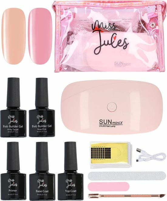 Miss Jules BIAB Starter Pakket Builder In A Bottle BIAB Nagel Builder Gel BIAB Nagellak Startersset Met Lamp 1 Miss Jules BIAB Starter Pakket Builder In A Bottle BIAB Nagel Builder Gel BIAB Nagellak Startersset Met Lamp