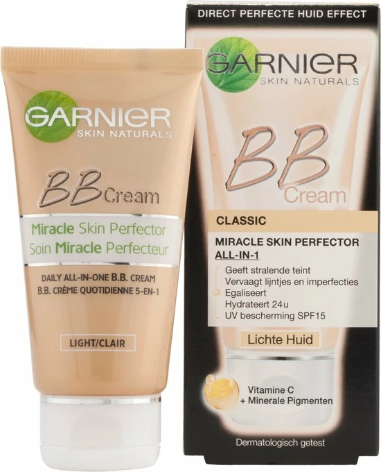 Garnier SkinActive - BB Cream Classic Light 5-in-1 Dagverzorging - 50ml - Getinte Dagcr Me 11 Garnier SkinActive - BB Cream Classic Light 5-in-1 Dagverzorging - 50ml - Getinte Dagcr Me - Afbeelding 11