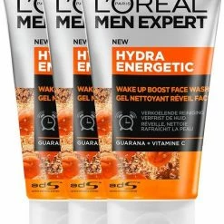 L?Or?al Paris Men Expert L Or Al Paris Men Expert Hydra Energetic Gezichtsreiniger - 3 X 100 Ml - Voordeelverpakking