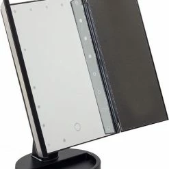 Make-up Spiegel Met LED Verlichting - Vergrootspiegel - Cosmetica/ Visagie Spiegel - 22 LED's - Draaibaar - USB & Batterij - Rheme -Maybelline-winkel 550x686 5