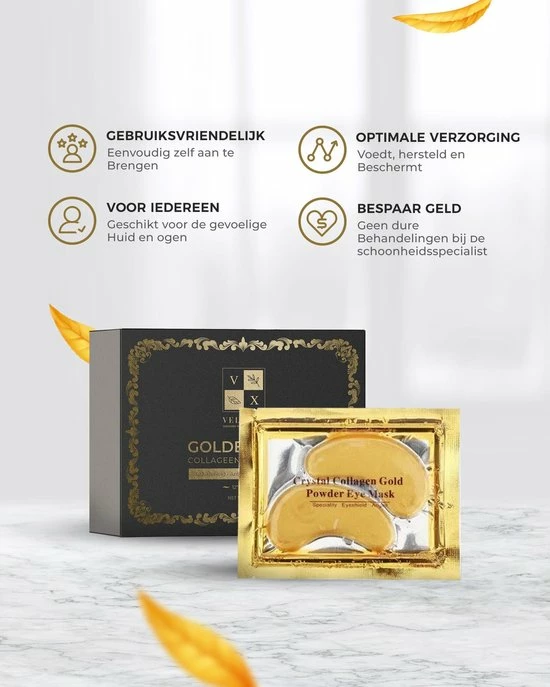 Velveux Collageen Oogmasker 24 STUKS (12 Paar) - Gezichtsmaskers Verzorging - Anti Wallen En Donkere Kringen – Eye Oog Patches Pads 3 Velveux Collageen Oogmasker 24 STUKS (12 Paar) - Gezichtsmaskers Verzorging - Anti Wallen En Donkere Kringen – Eye Oog Patches Pads - Afbeelding 3