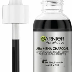Garnier PureActive AHA + BHA Charcoal Anti-Onzuiverheden Serum - 30ml