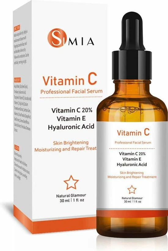 SIMIA? Simia Original Vitamine C Serum - Met Vitamine E & Hyaluronzuur - Gezichtsserum - Collageen - Anti Rimpel - Anti Acne - Tegen Pigmentvlekken - 30ml 1 SIMIA? Simia Original Vitamine C Serum - Met Vitamine E & Hyaluronzuur - Gezichtsserum - Collageen - Anti Rimpel - Anti Acne - Tegen Pigmentvlekken - 30ml